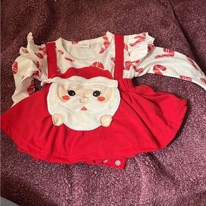 Red Santa Kids Bodysuit